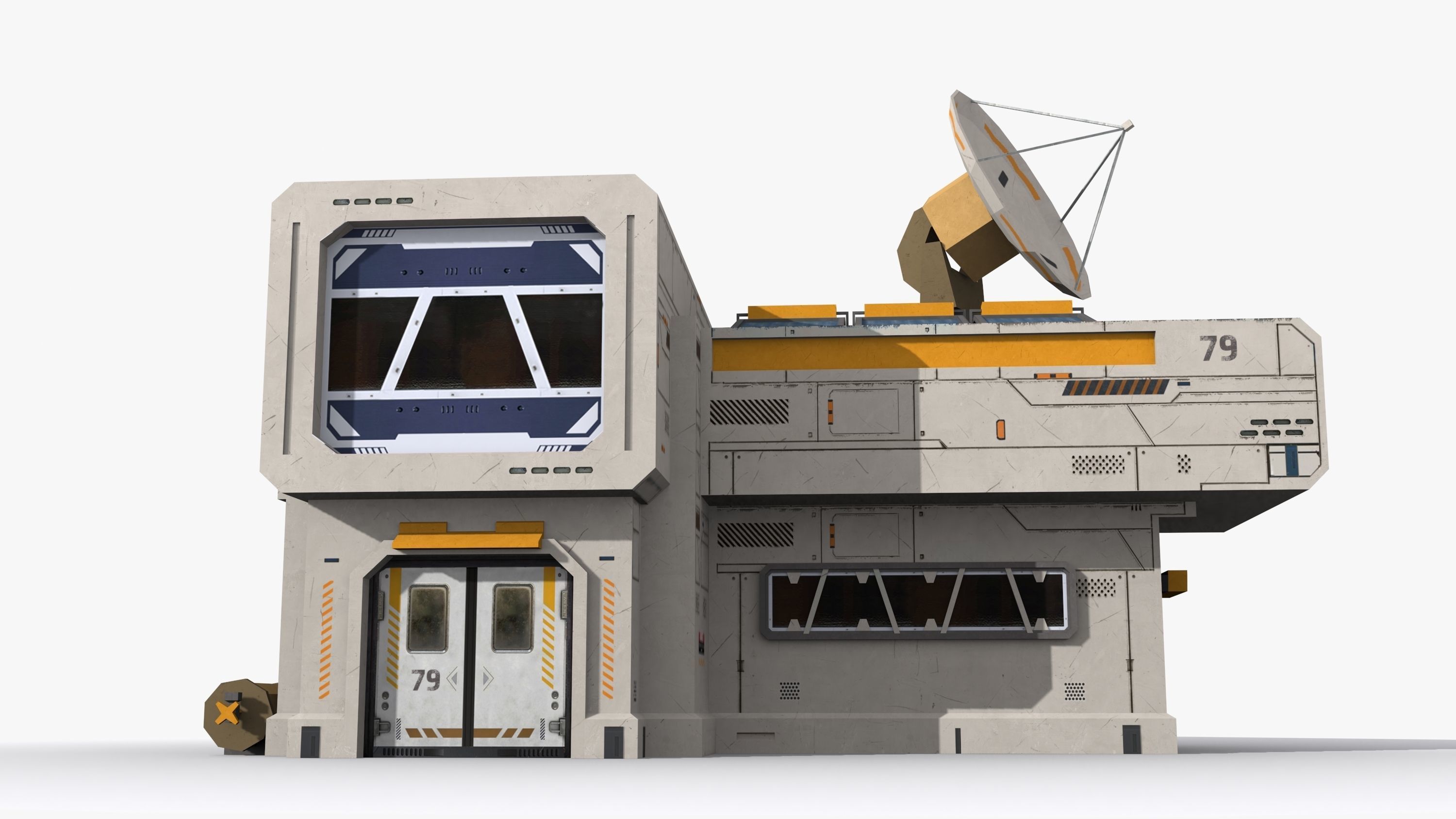 Factory Industrial Sci Fi x13 Low-poly 3D model_1