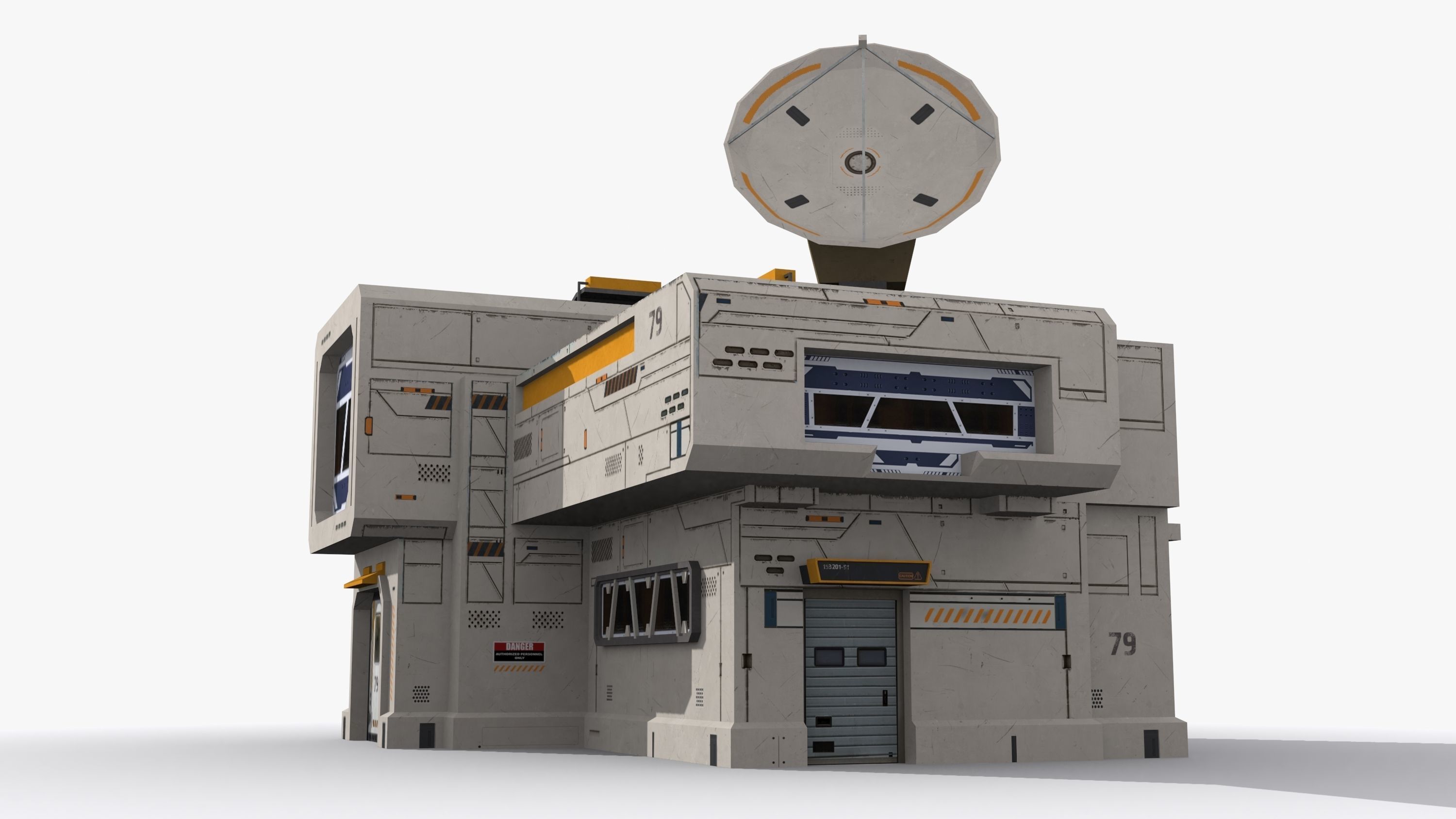 Factory Industrial Sci Fi x13 Low-poly 3D model_3