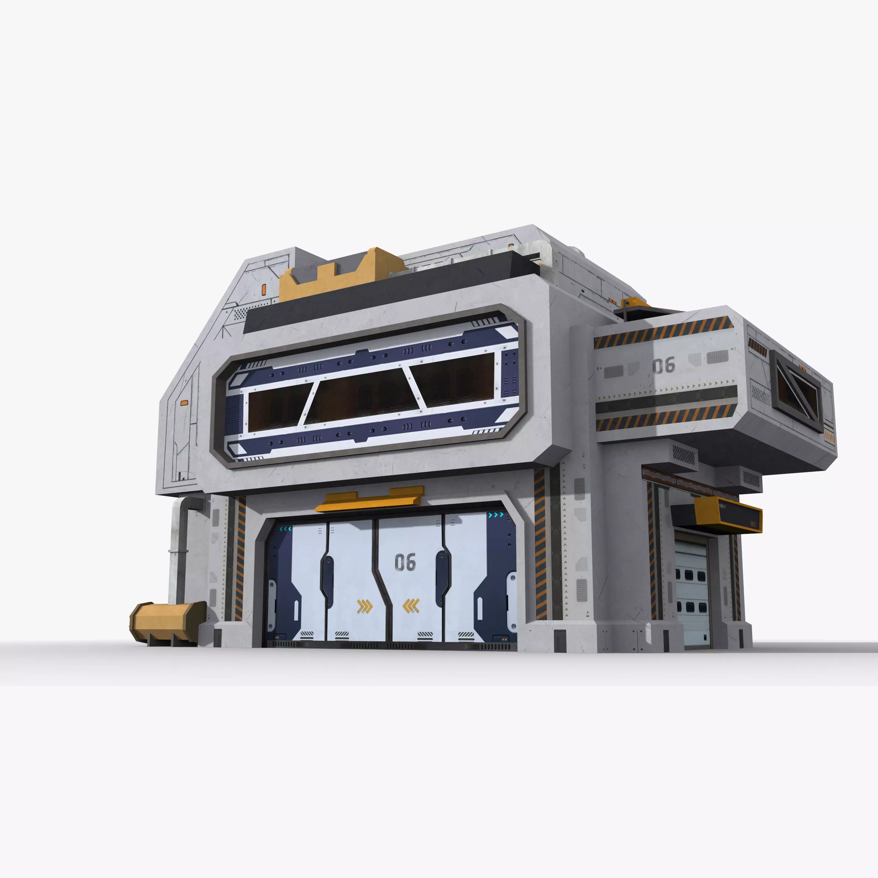 Factory Industrial Sci Fi x14 Low-poly 3D model_0