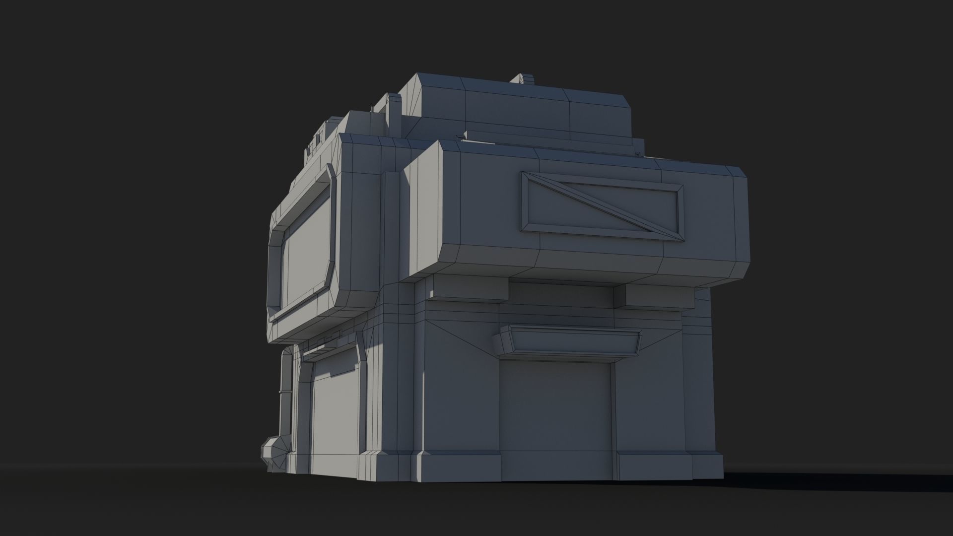 Factory Industrial Sci Fi x14 Low-poly 3D model_8