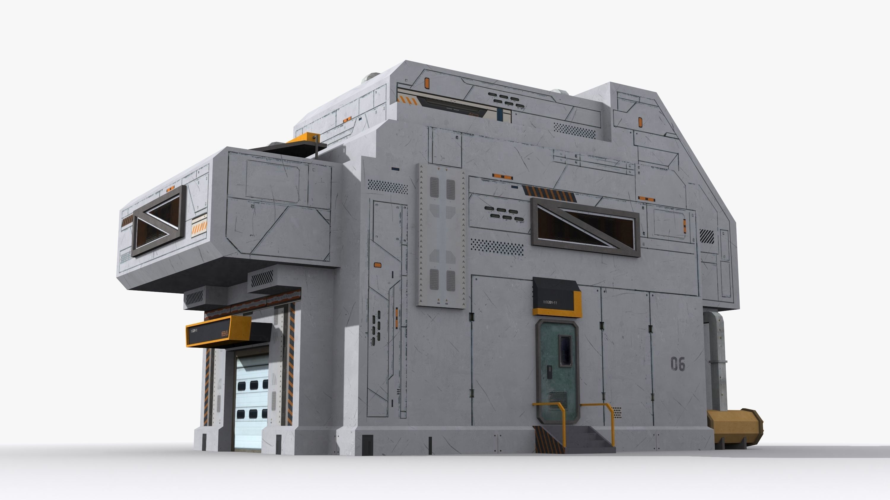 Factory Industrial Sci Fi x14 Low-poly 3D model_4