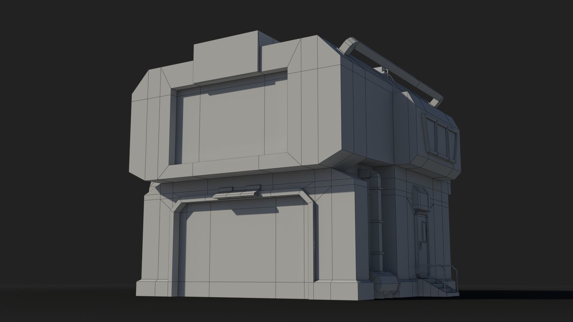 Factory Industrial Sci Fi x15 Low-poly 3D model_7