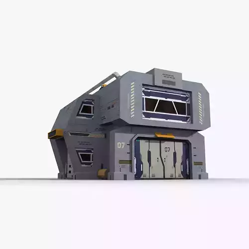 Factory Industrial Sci Fi x15 Low-poly 3D model