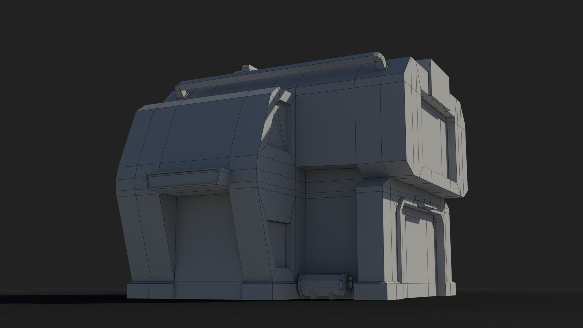 Factory Industrial Sci Fi x15 Low-poly 3D model_8