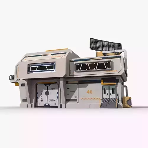 Factory Industrial Sci Fi x16 Low-poly 3D model