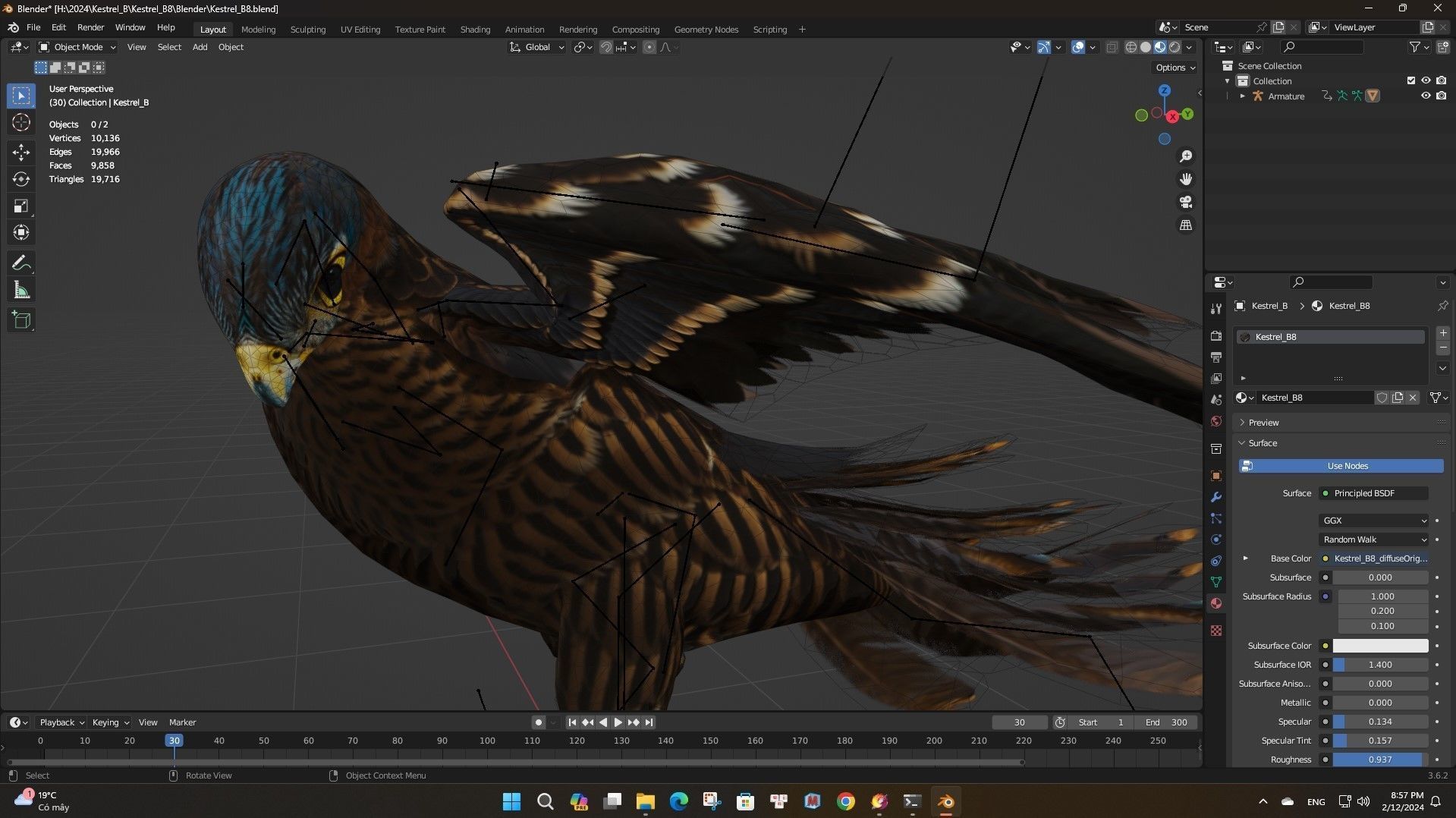 Kestrel B8 Low-poly 3D model_20