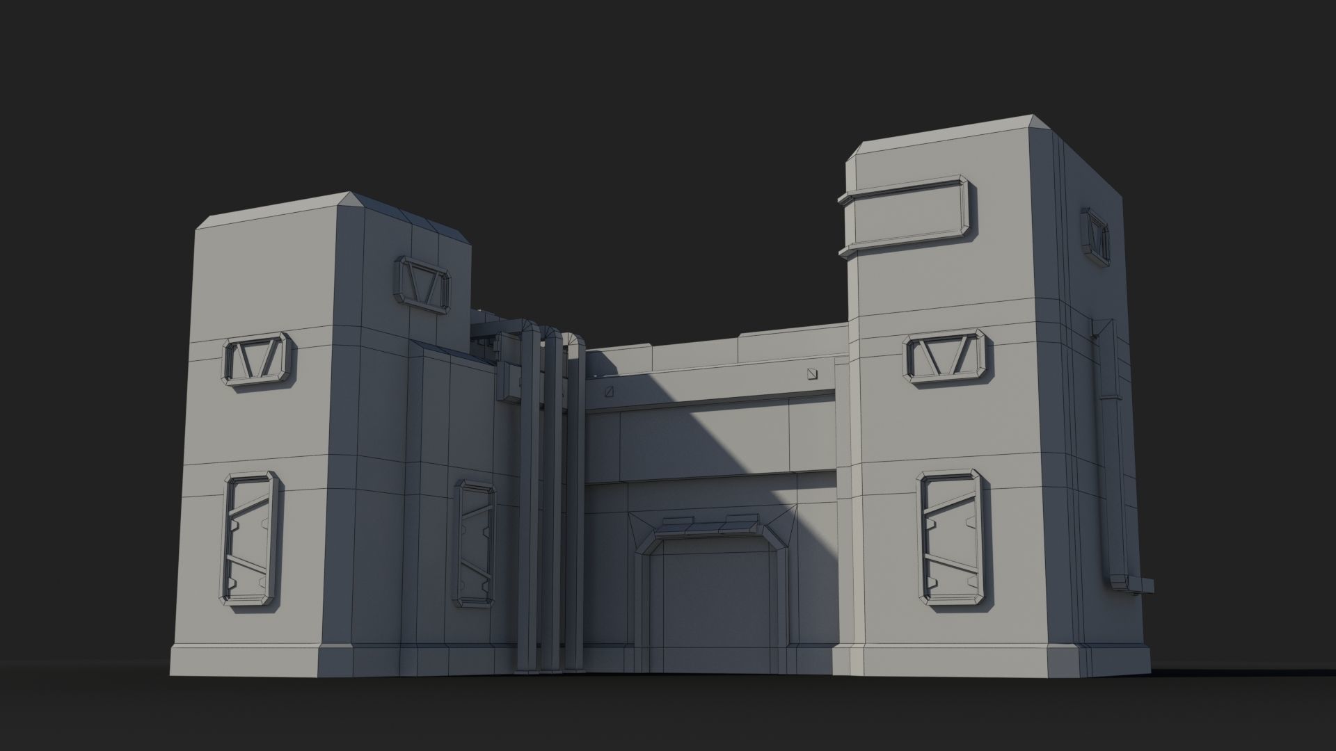 Factory Industrial Sci Fi x18 Low-poly 3D model_5