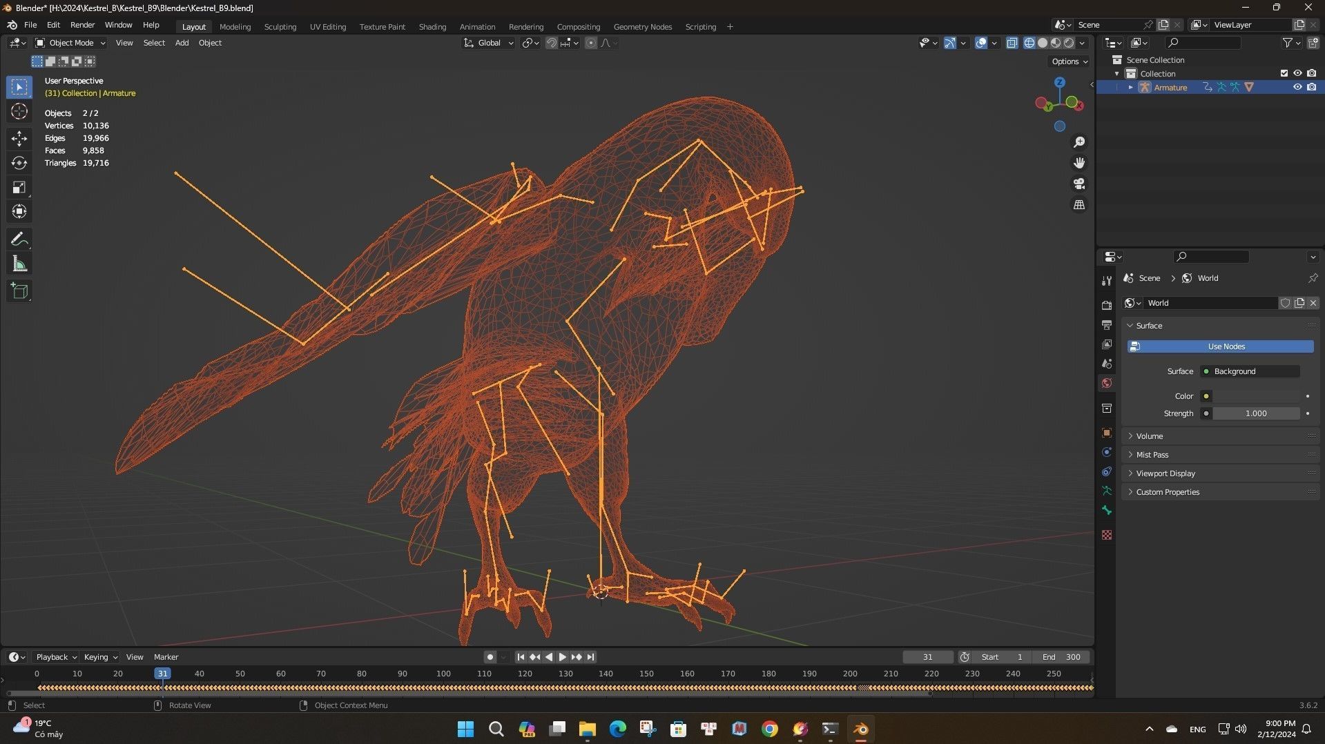 Kestrel B9 Low-poly 3D model_19