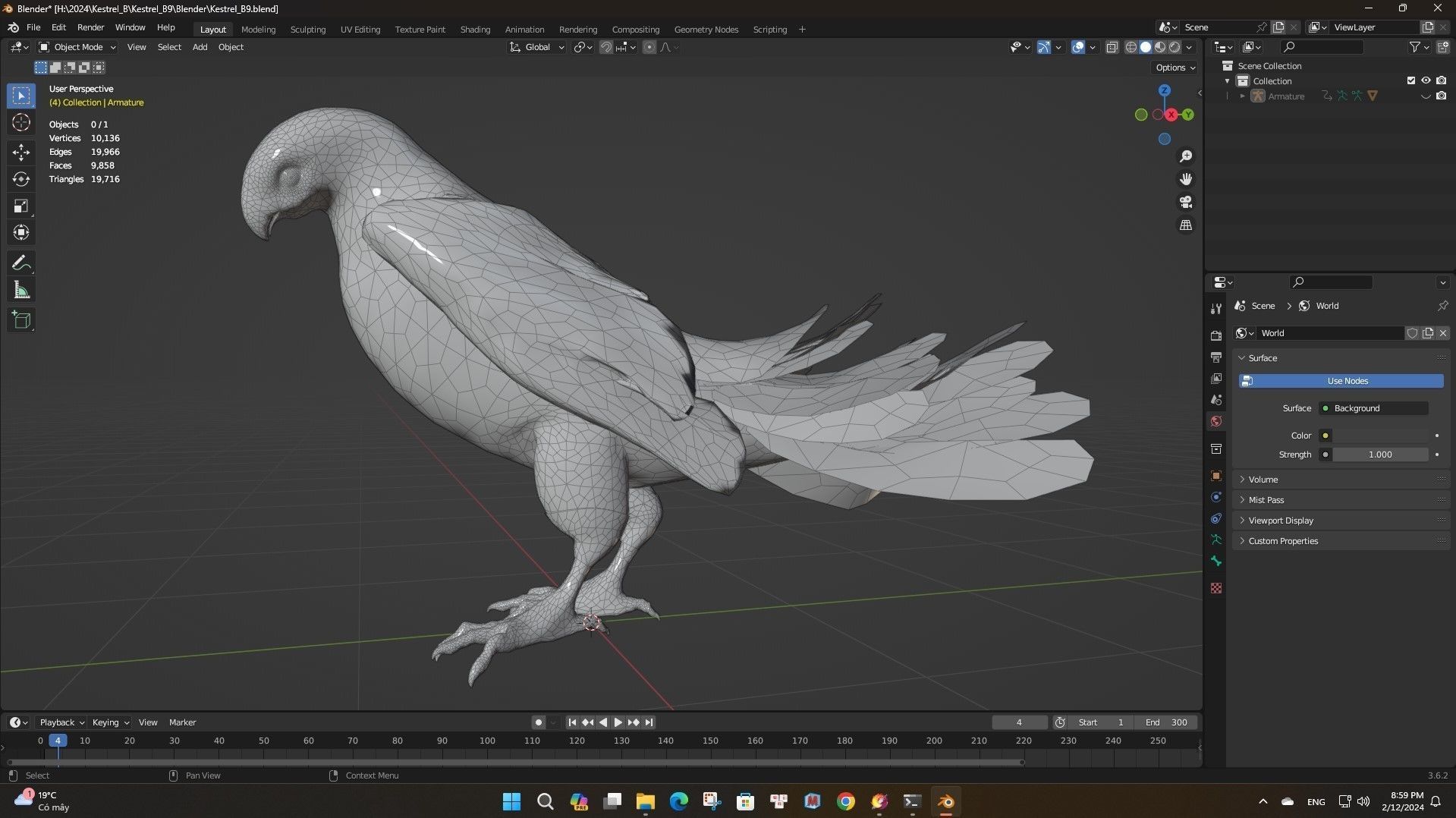 Kestrel B9 Low-poly 3D model_18