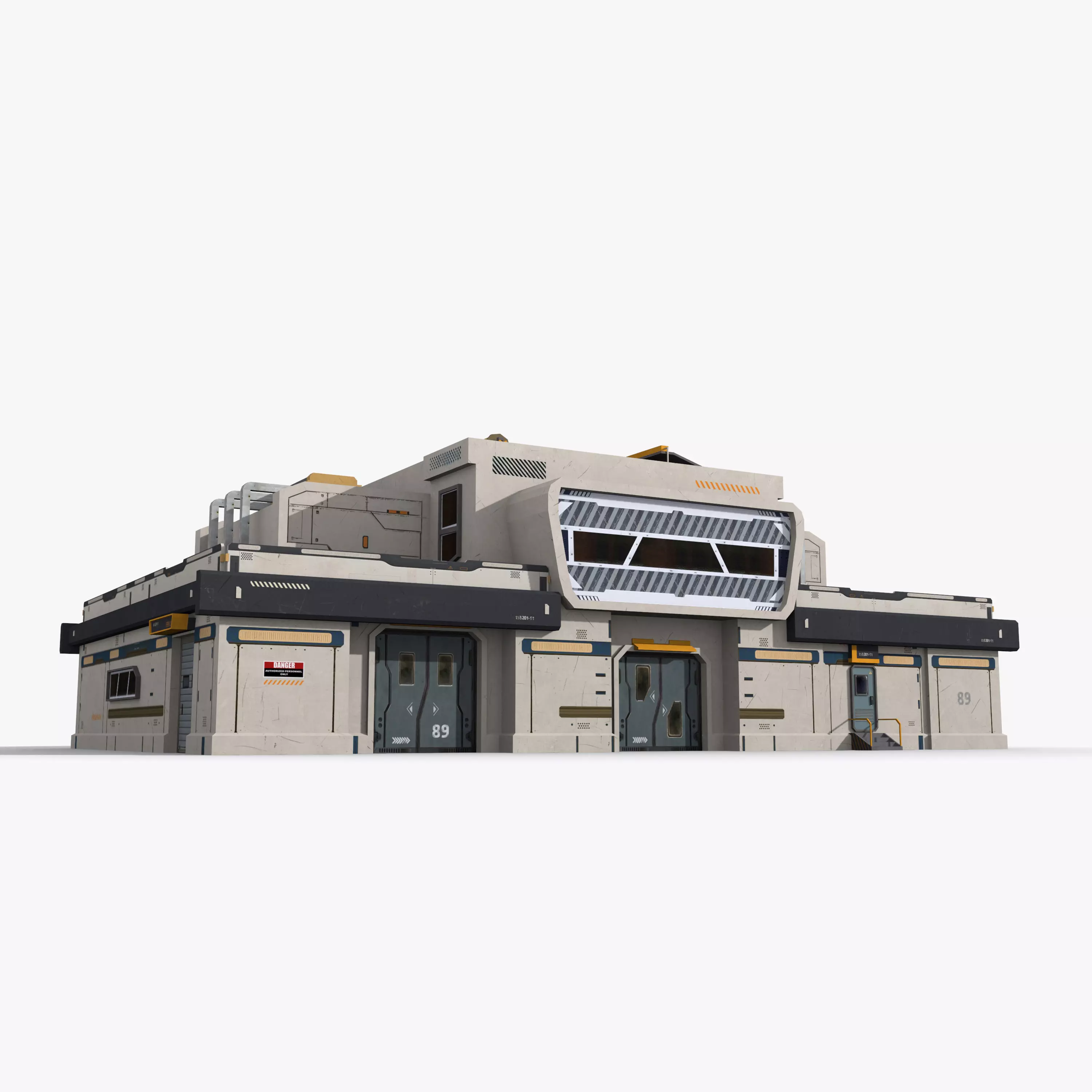 Factory Industrial Sci Fi x19 Low-poly 3D model_0