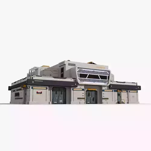 Factory Industrial Sci Fi x19 Low-poly 3D model