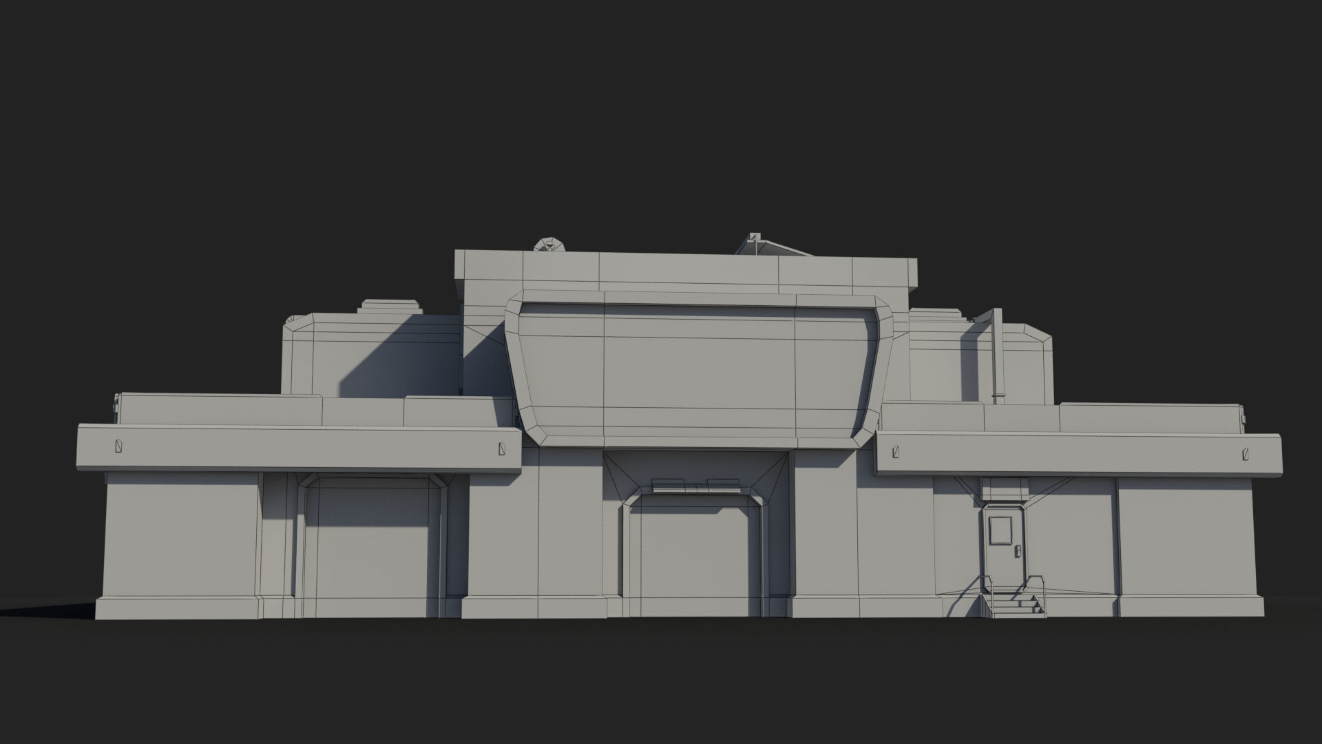 Factory Industrial Sci Fi x19 Low-poly 3D model_6