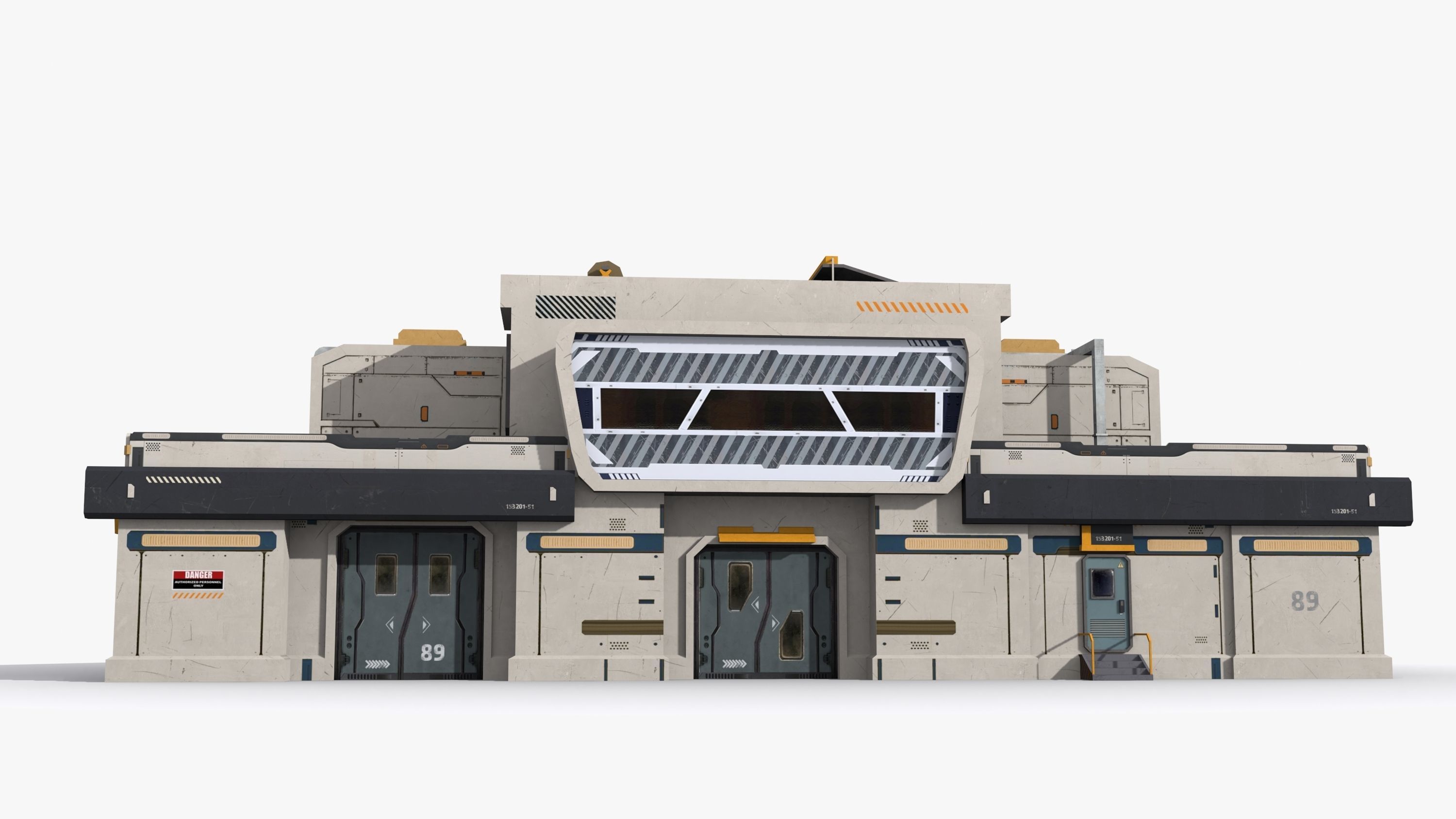 Factory Industrial Sci Fi x19 Low-poly 3D model_1