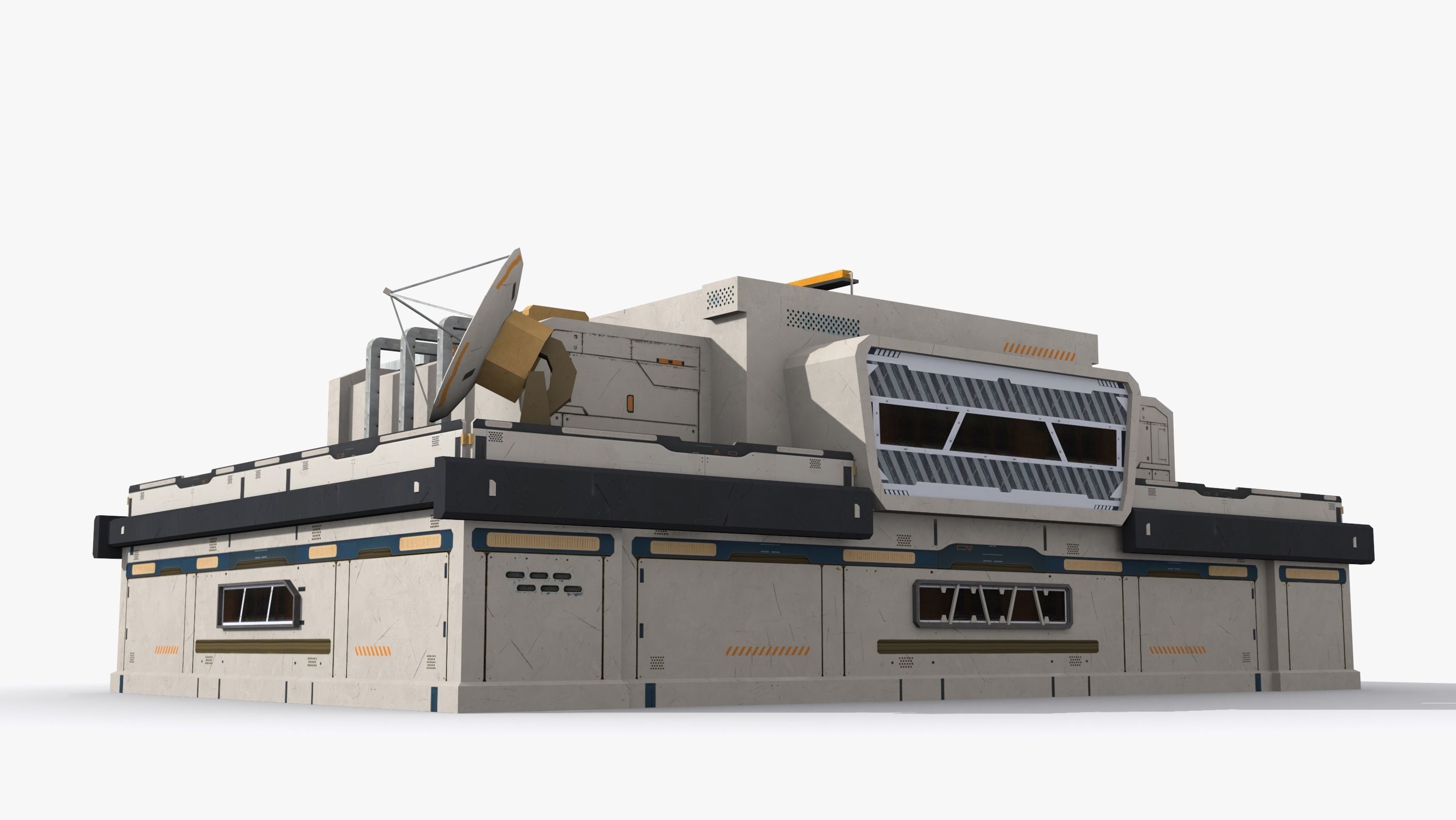 Factory Industrial Sci Fi x19 Low-poly 3D model_4