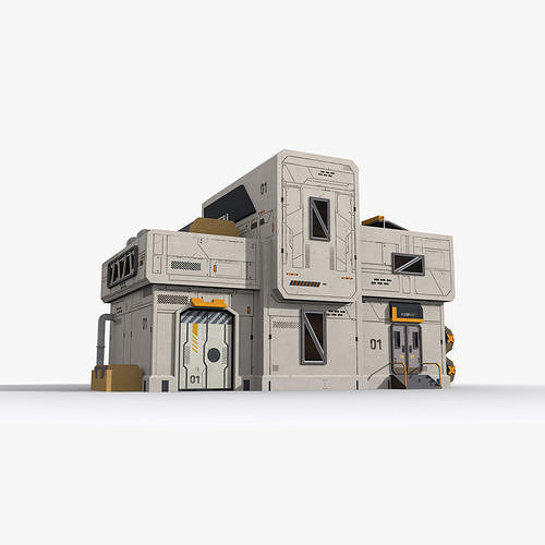 Factory Industrial Sci Fi x20 Low-poly 3D model