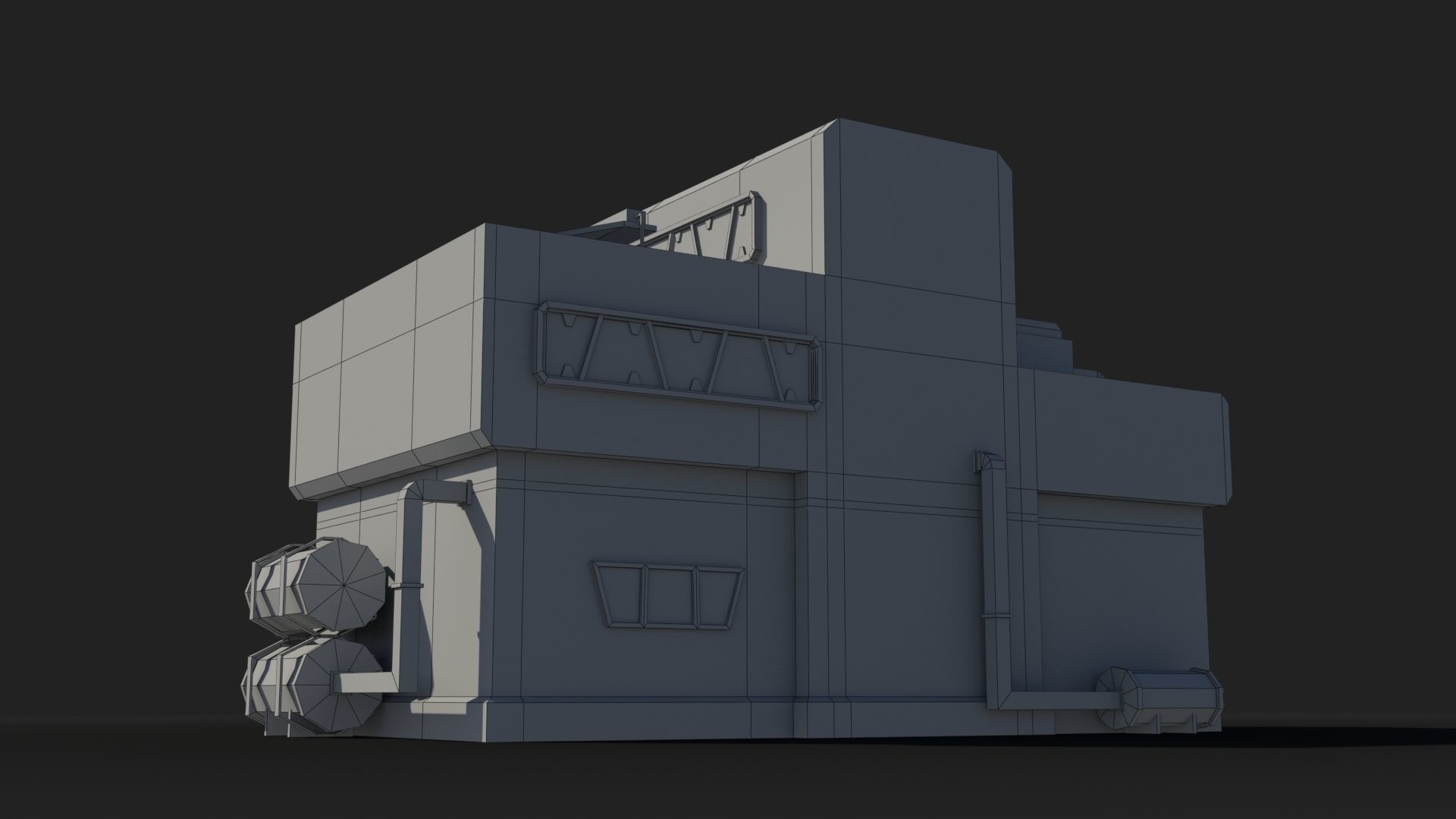 Factory Industrial Sci Fi x20 Low-poly 3D model_9