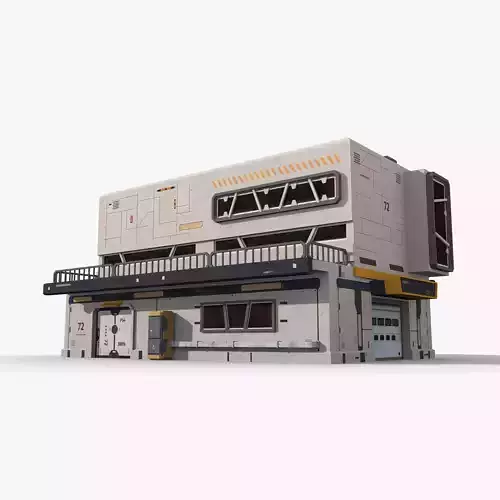 Factory Industrial Sci Fi x21 Low-poly 3D model