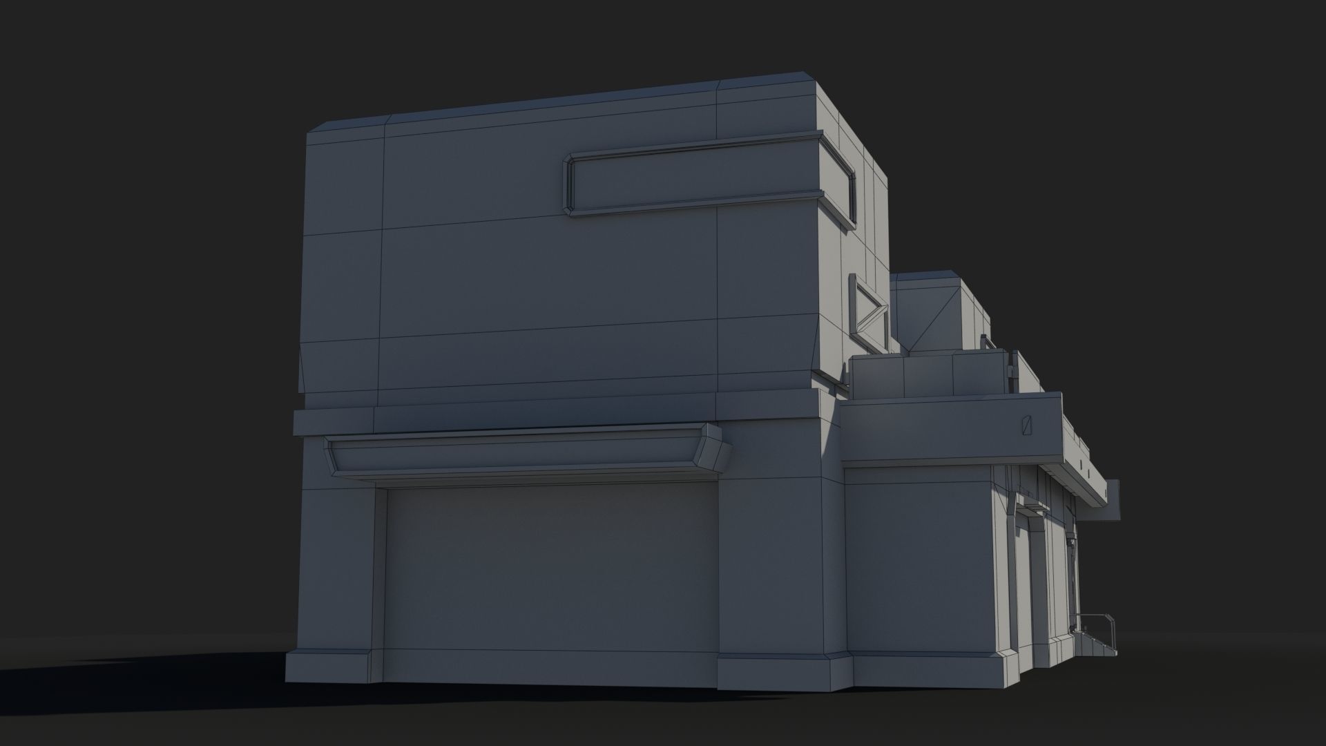 Factory Industrial Sci Fi x22 Low-poly 3D model_8