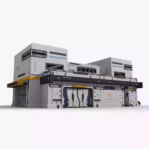 Factory Industrial Sci Fi x22 Low-poly 3D model