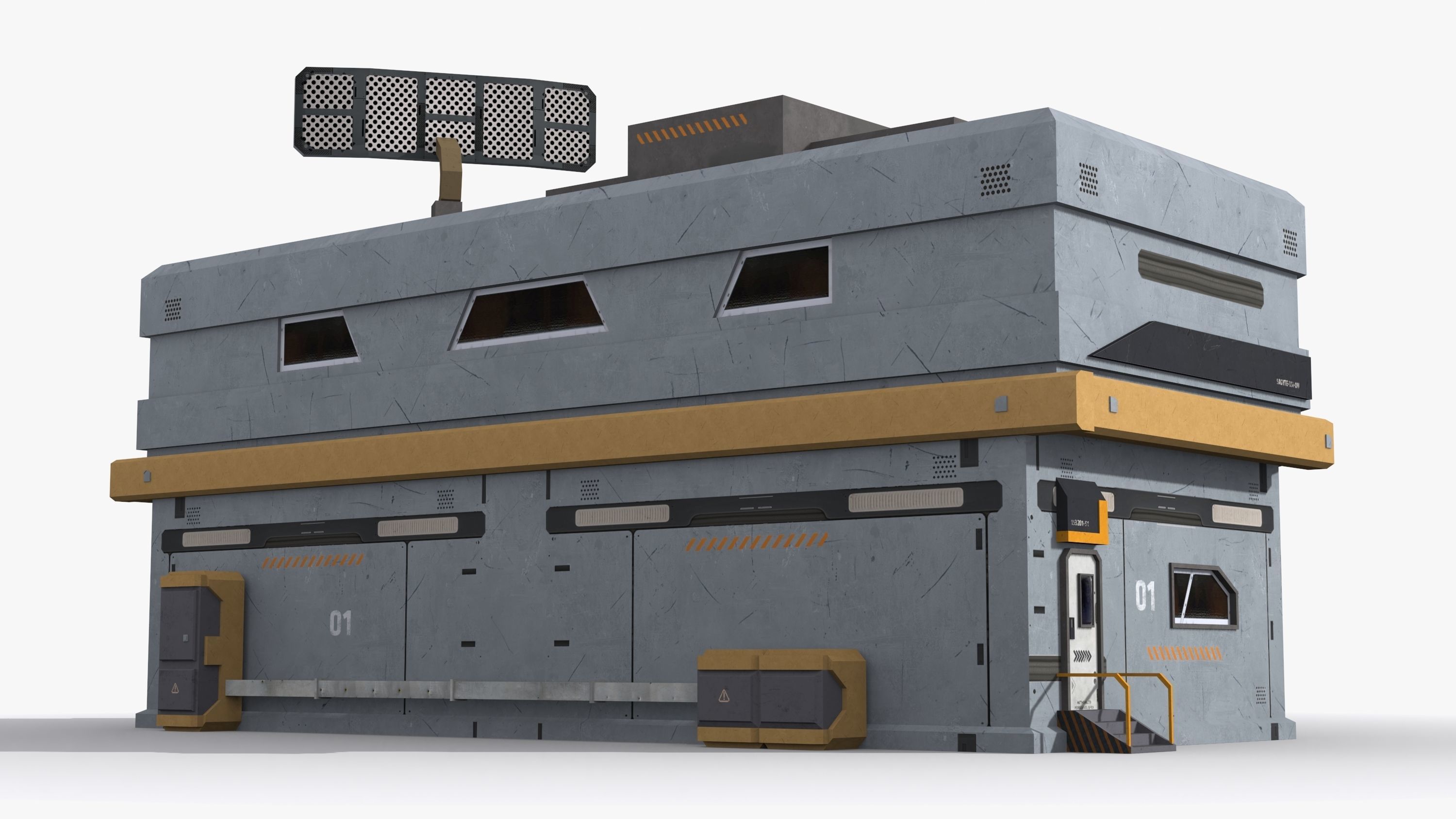 Factory Industrial Sci Fi x24 Low-poly 3D model_4