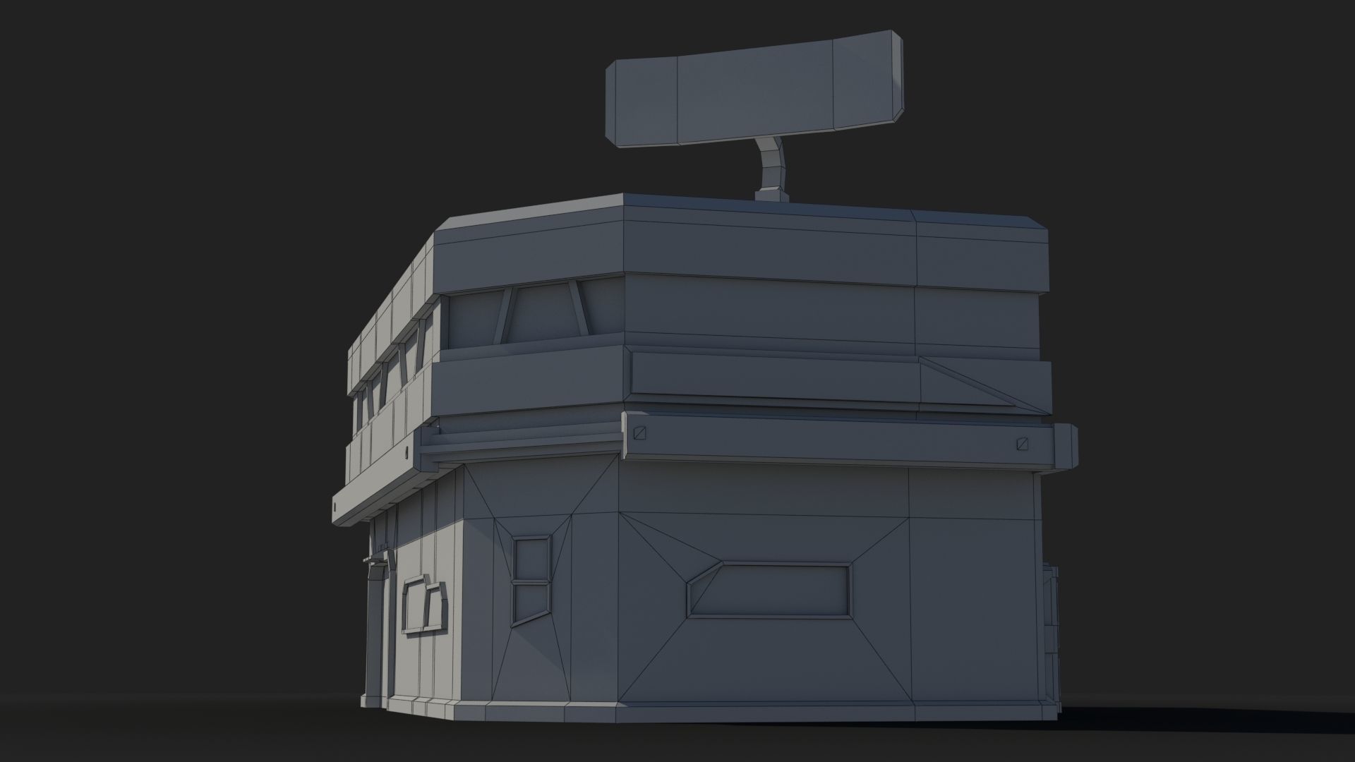 Factory Industrial Sci Fi x24 Low-poly 3D model_8