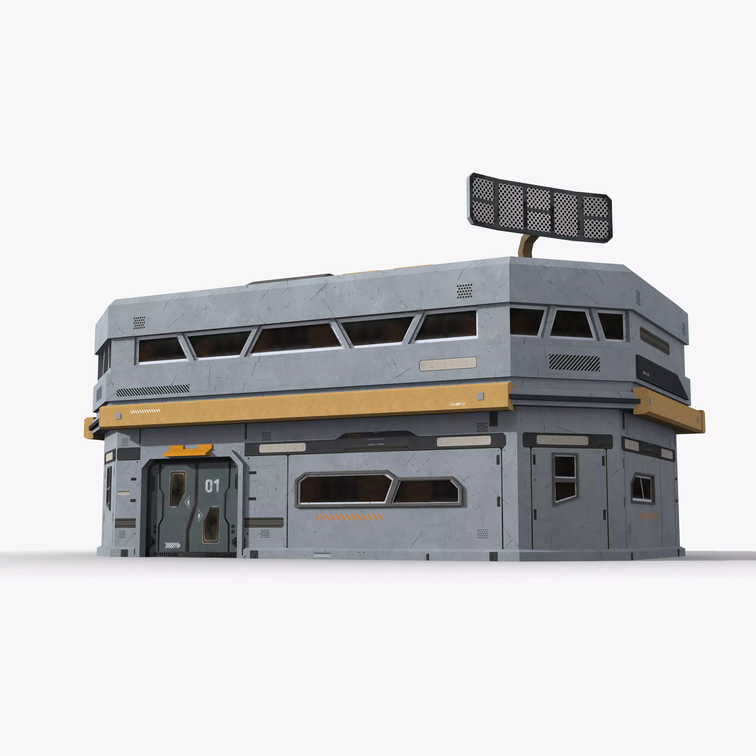 Factory Industrial Sci Fi x24 Low-poly 3D model_0