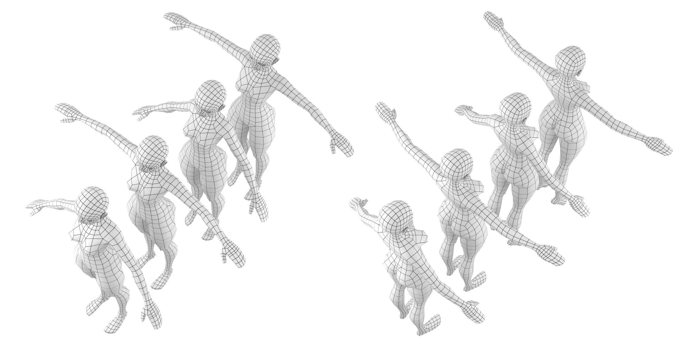 Stylized Female 02 Base Mesh 3D model_8