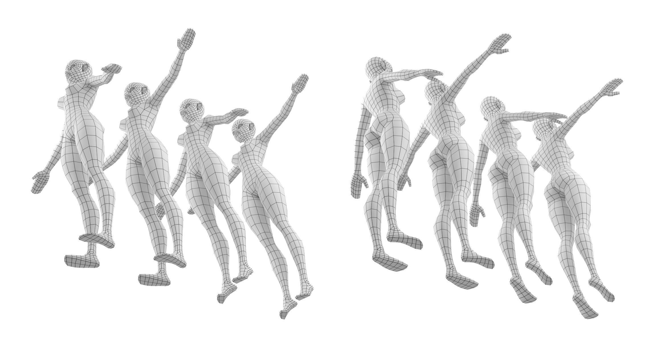 Stylized Female 02 Base Mesh 3D model_9