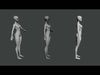 Stylized Female 02 Base Mesh 3D model_1