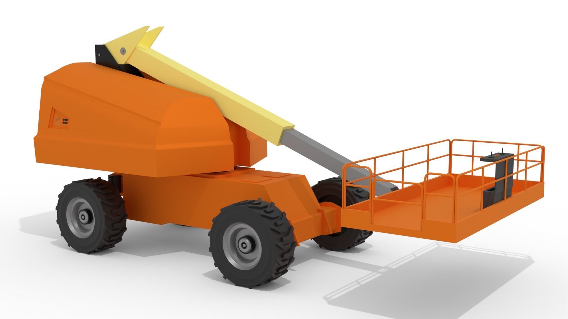 Boom Lift Low-poly 3D model_7