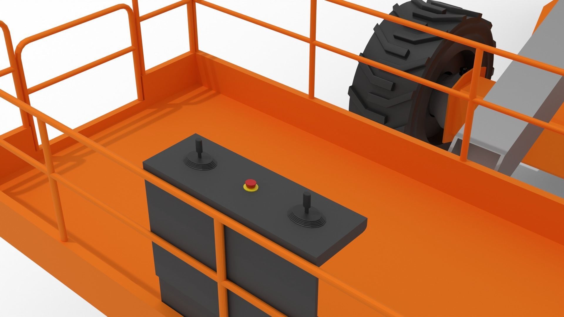 Boom Lift Low-poly 3D model_8