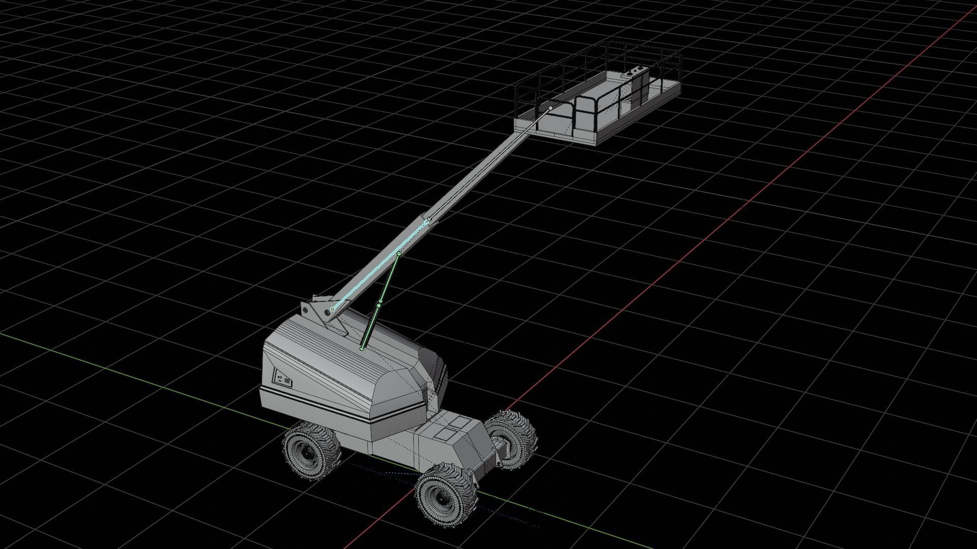 Boom Lift Low-poly 3D model_10