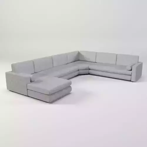 Upholstered chaise sectional sofa