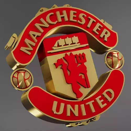 manchester united logo 3d two sided 3D print model