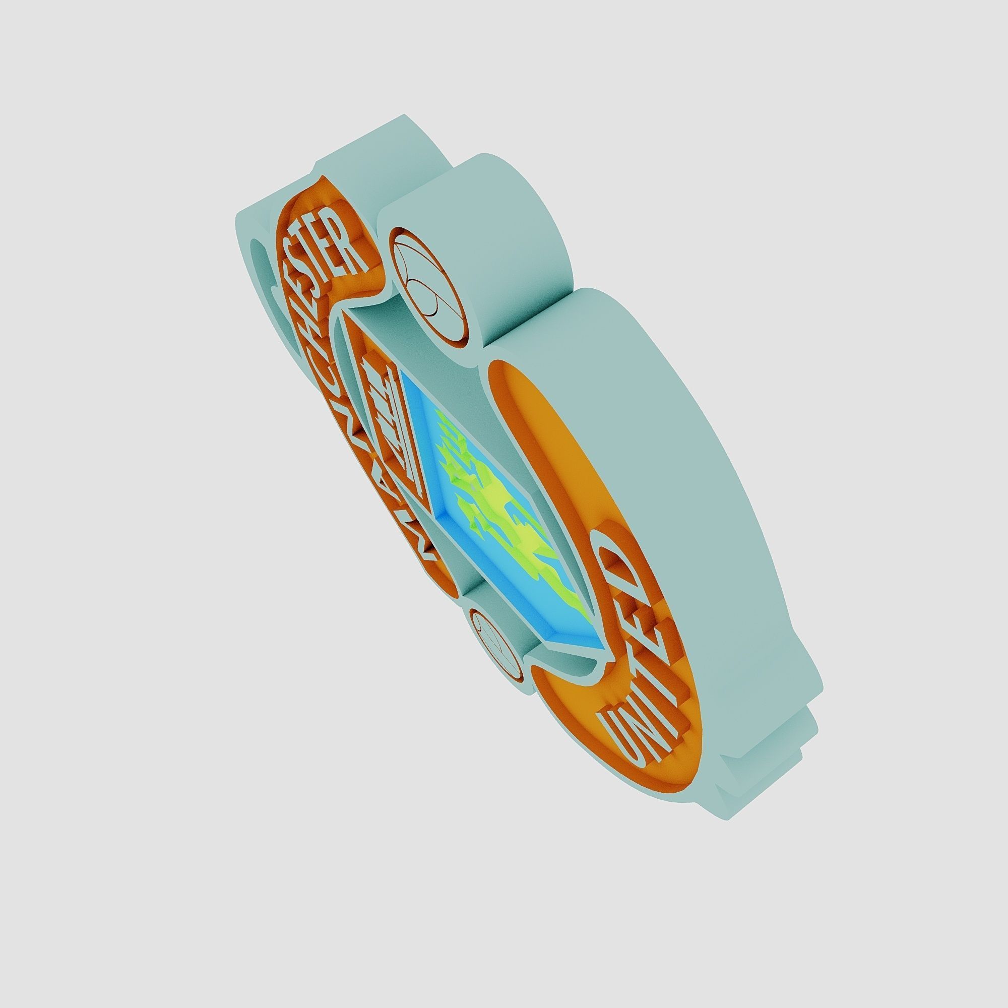 manchester united logo 3d two sided 3D print model_8