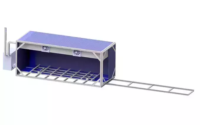 Convection drying chamber for wood