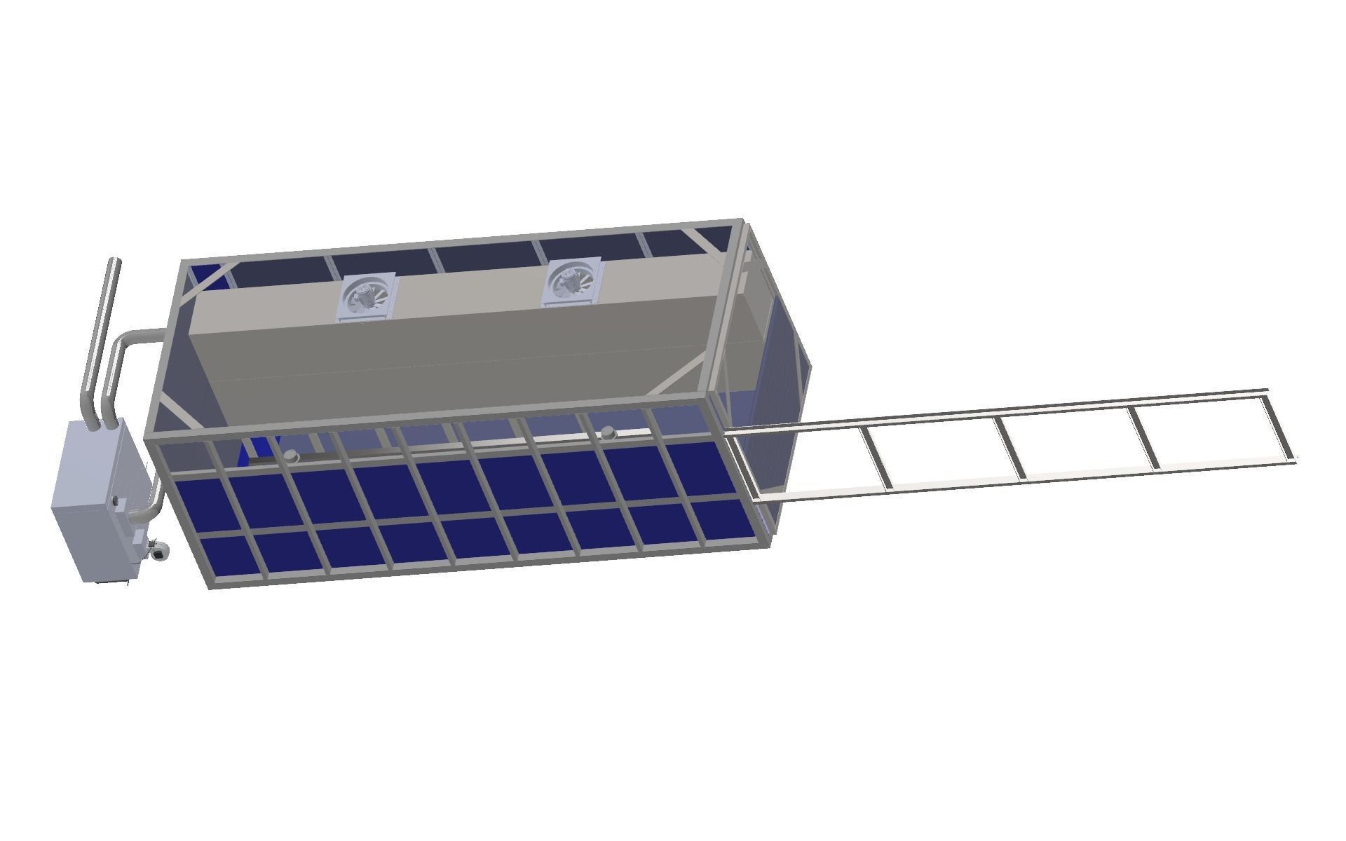 Convection drying chamber for wood 3D model_3
