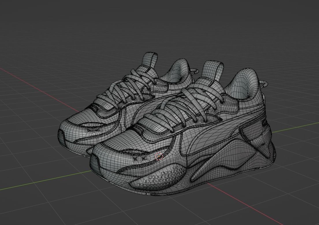Puma Shoes Low-poly 3D model_8