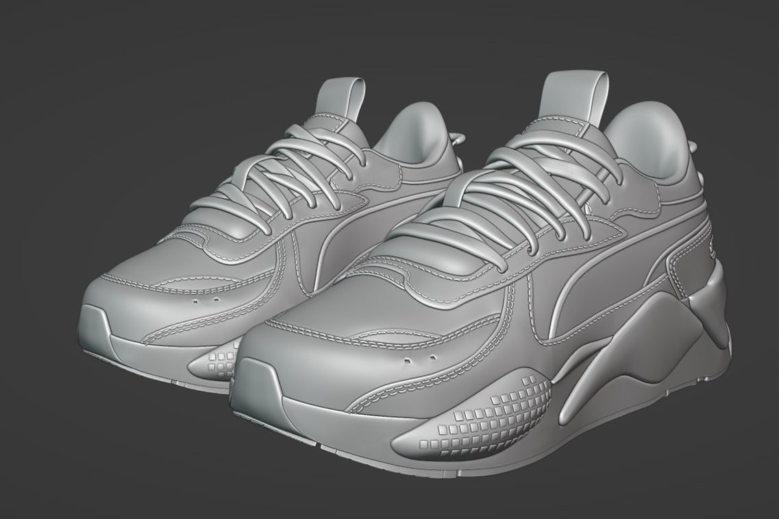 Puma Shoes Low-poly 3D model_11