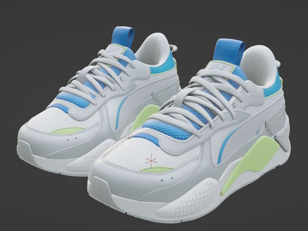 Puma Shoes Low-poly 3D model_7
