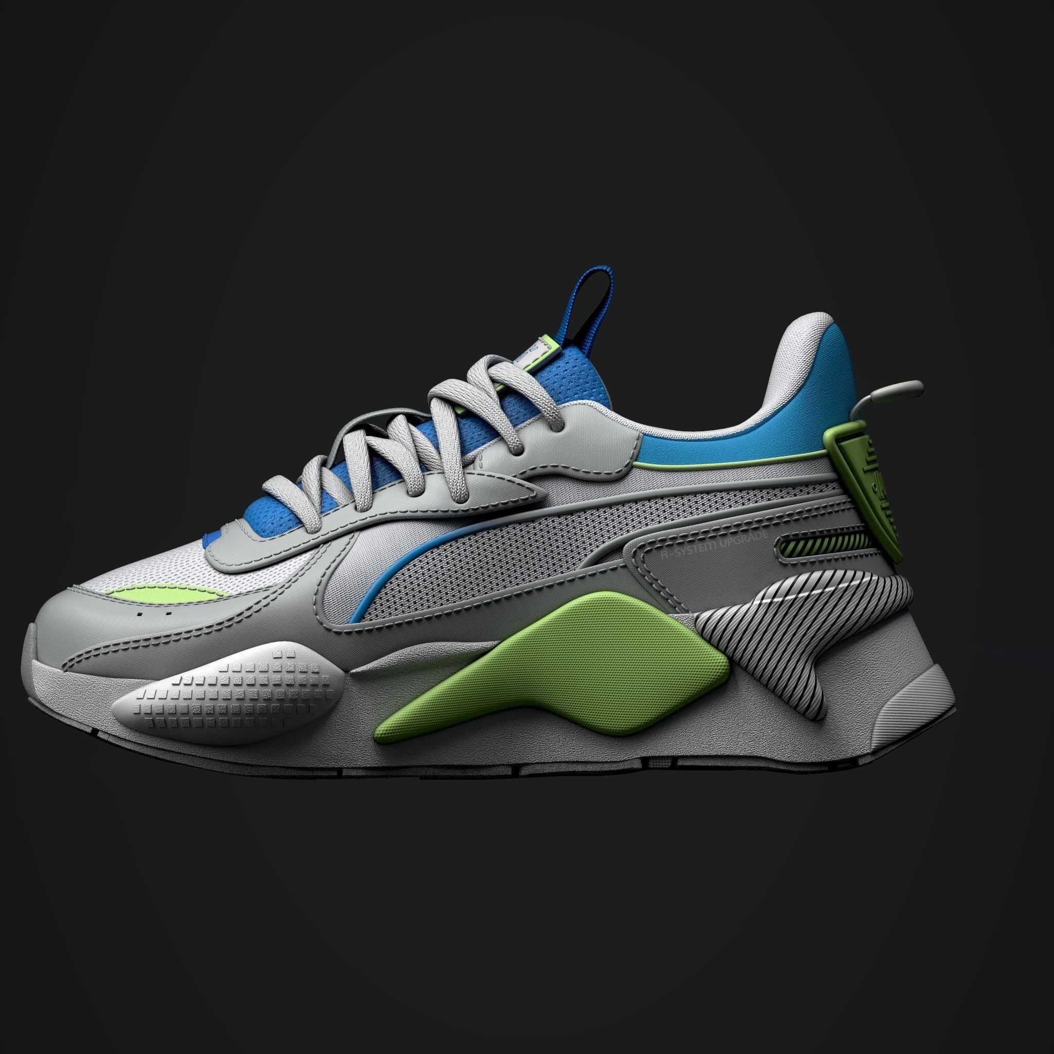 Puma Shoes Low-poly 3D model_3
