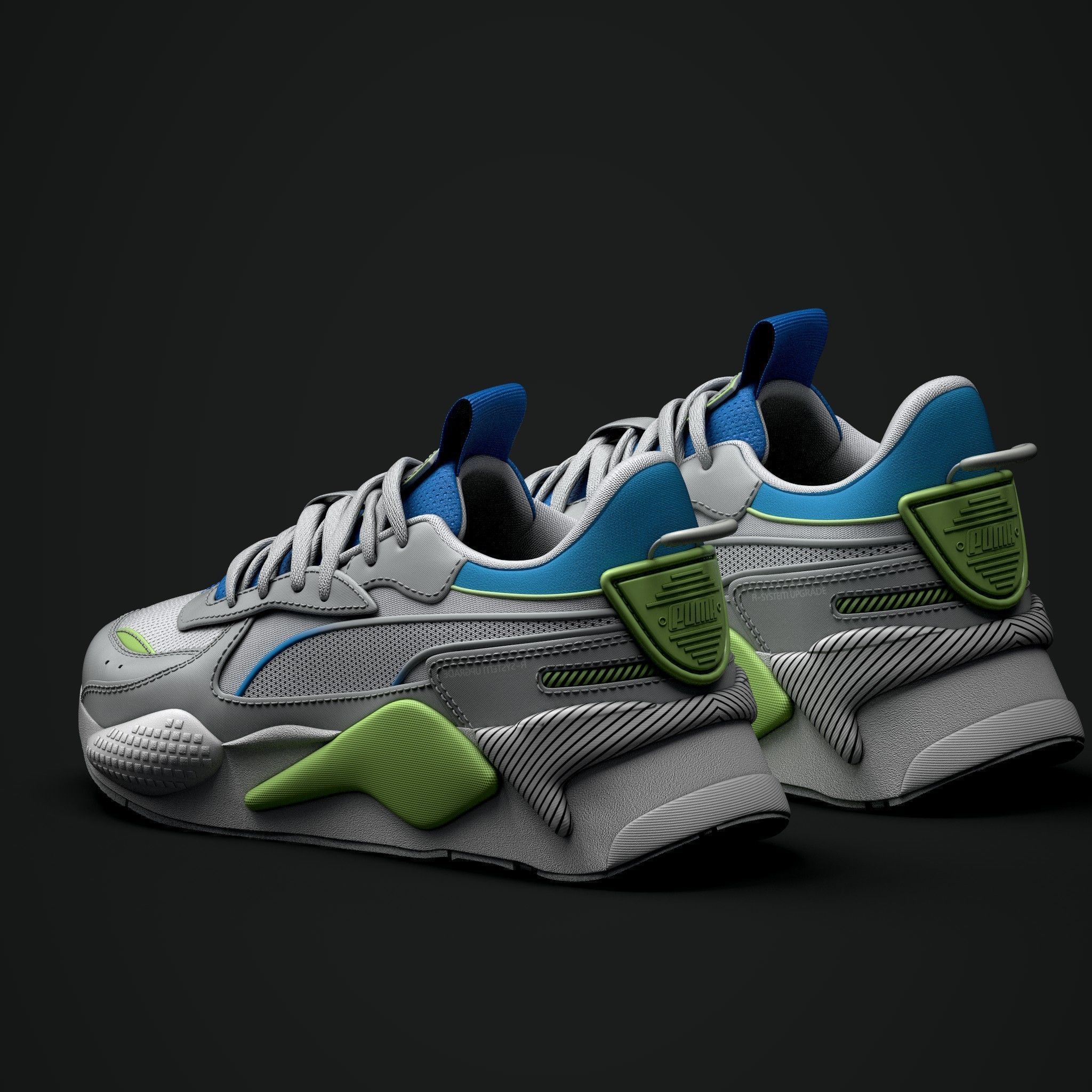 Puma Shoes Low-poly 3D model_2