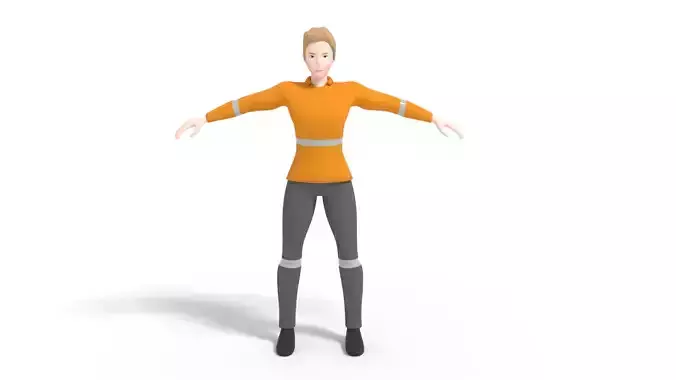 Male Man Worker Character C