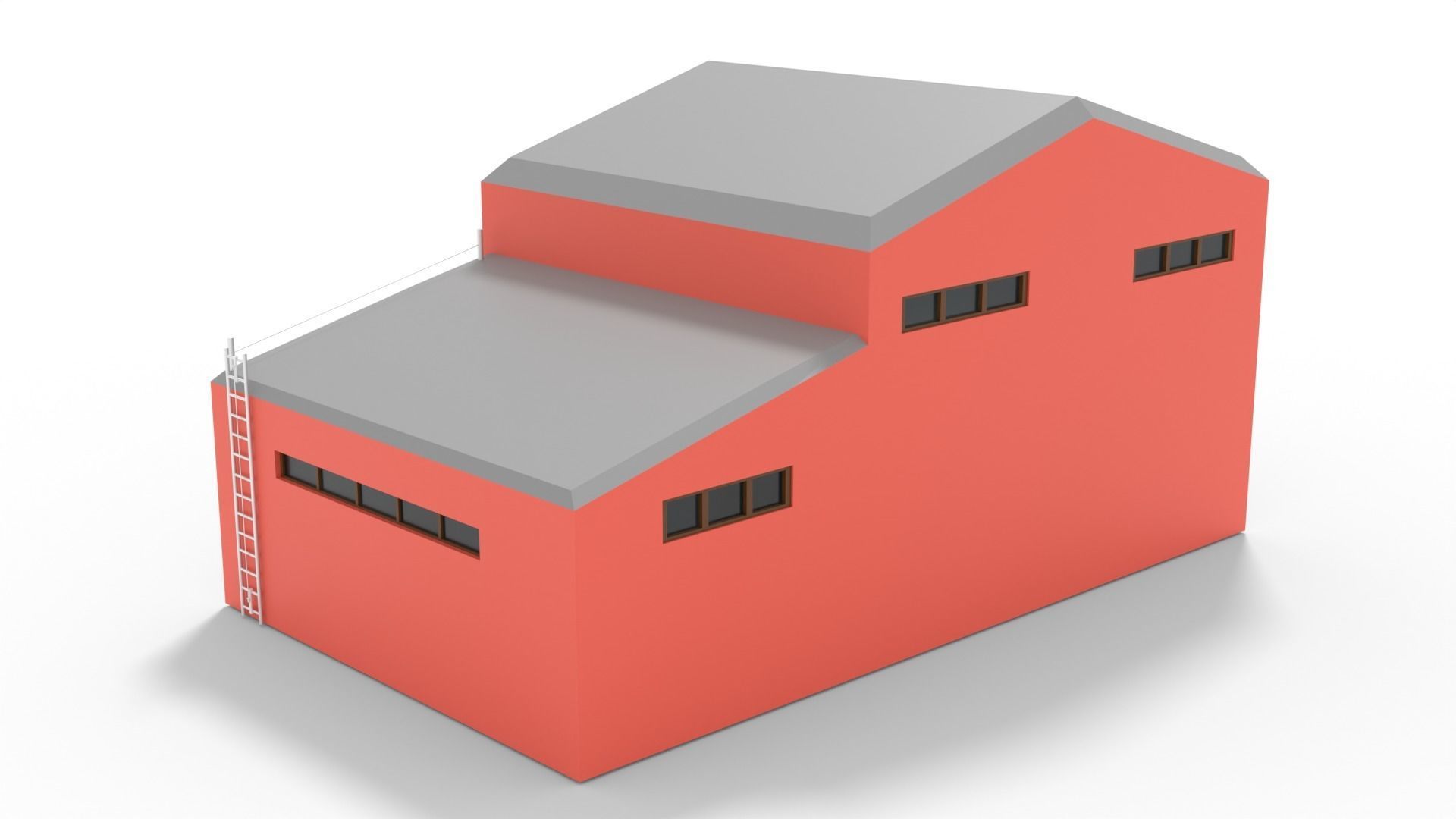 Factory Buildig A Free low-poly 3D model_3