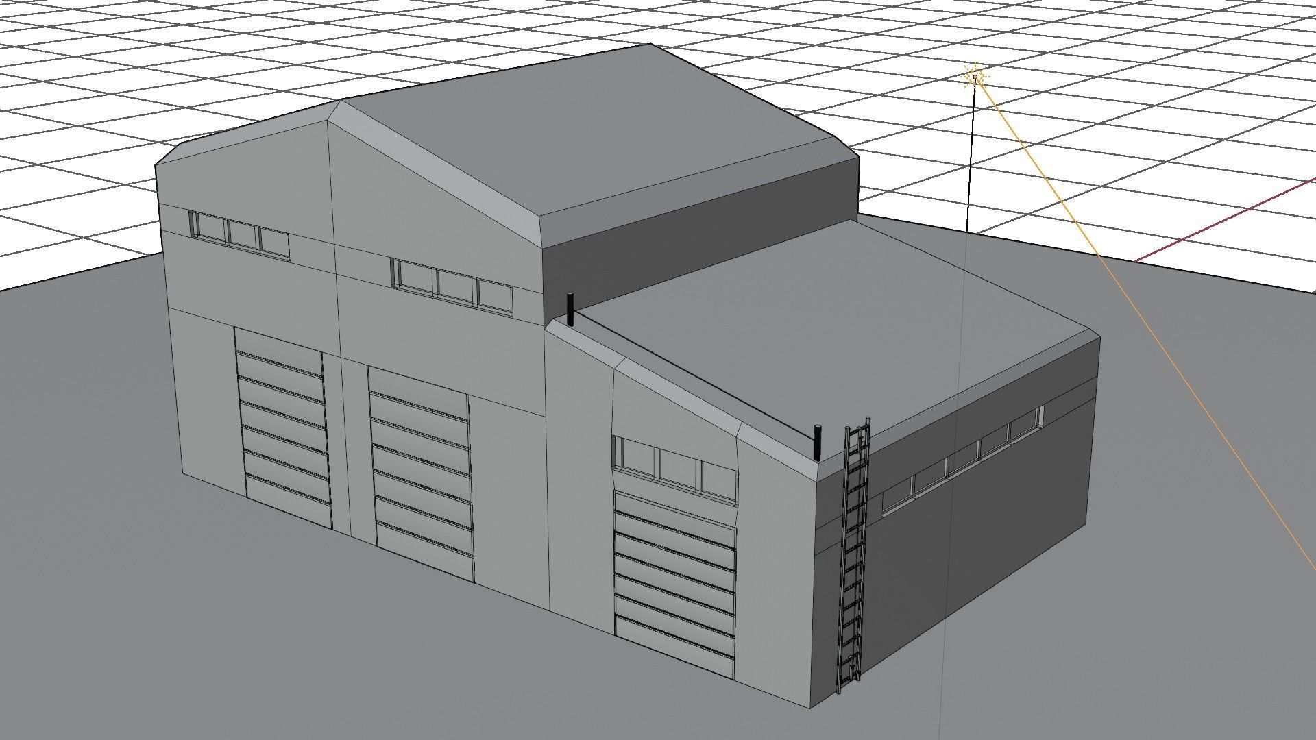Factory Buildig A Free low-poly 3D model_4
