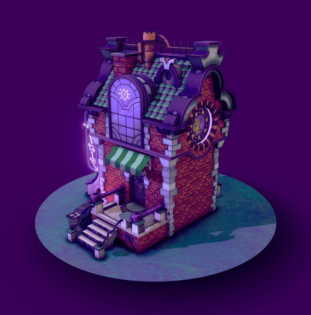 Stylized Shop Low-poly 3D model_4