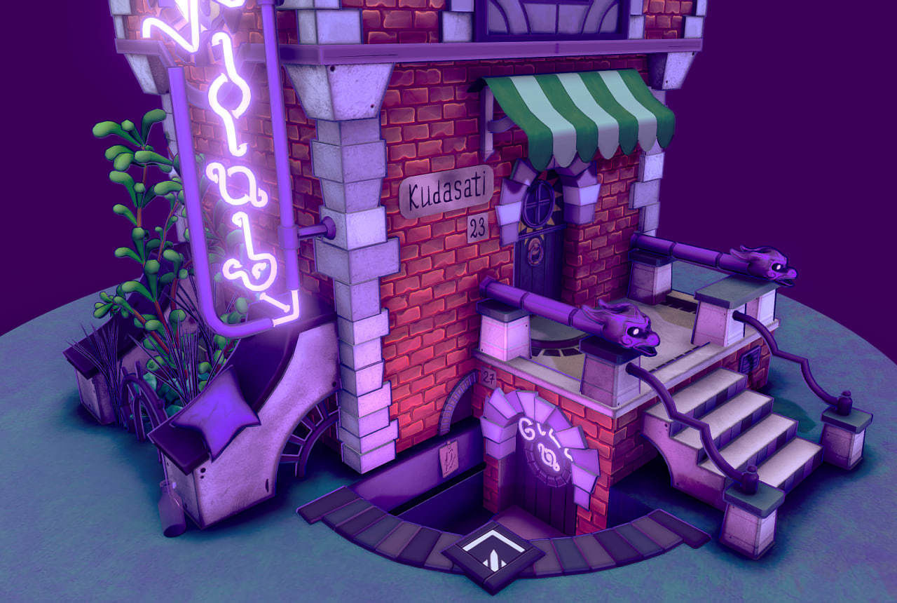 Stylized Shop Low-poly 3D model_7