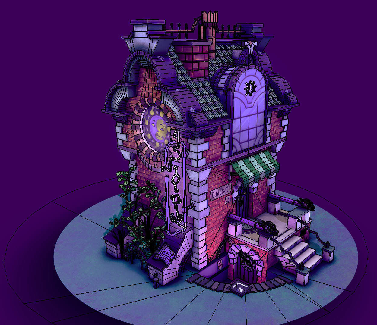 Stylized Shop Low-poly 3D model_11