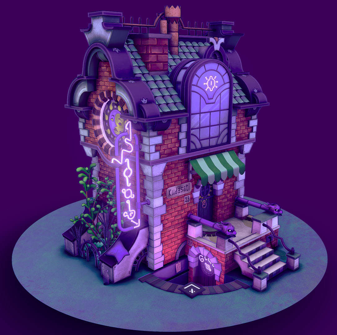 Stylized Shop Low-poly 3D model_1