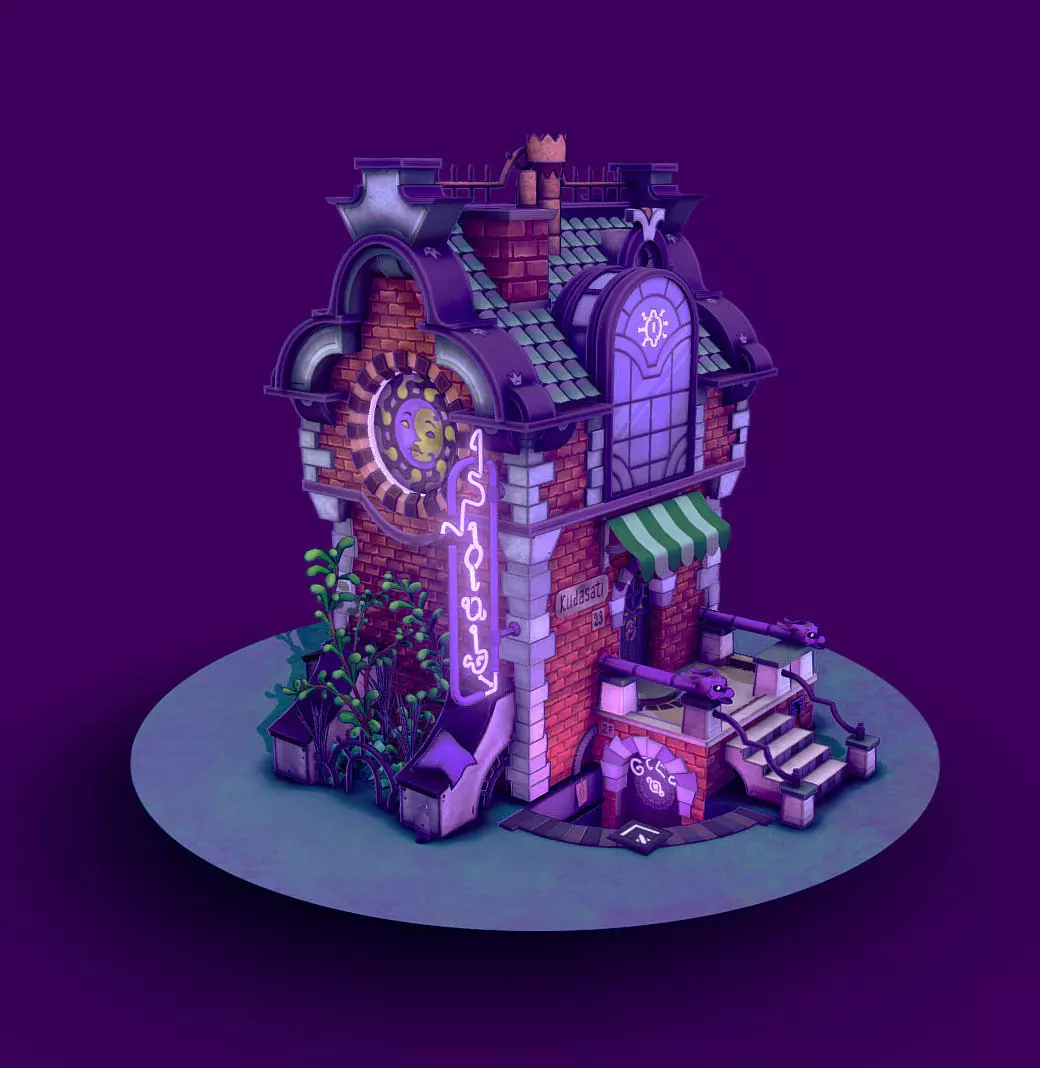 Stylized Shop Low-poly 3D model_0